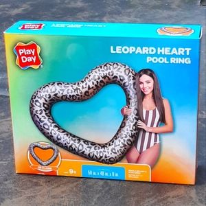 ❤⛱HPx2⛱❤ Leopard Print Heart Pool Ring NWT